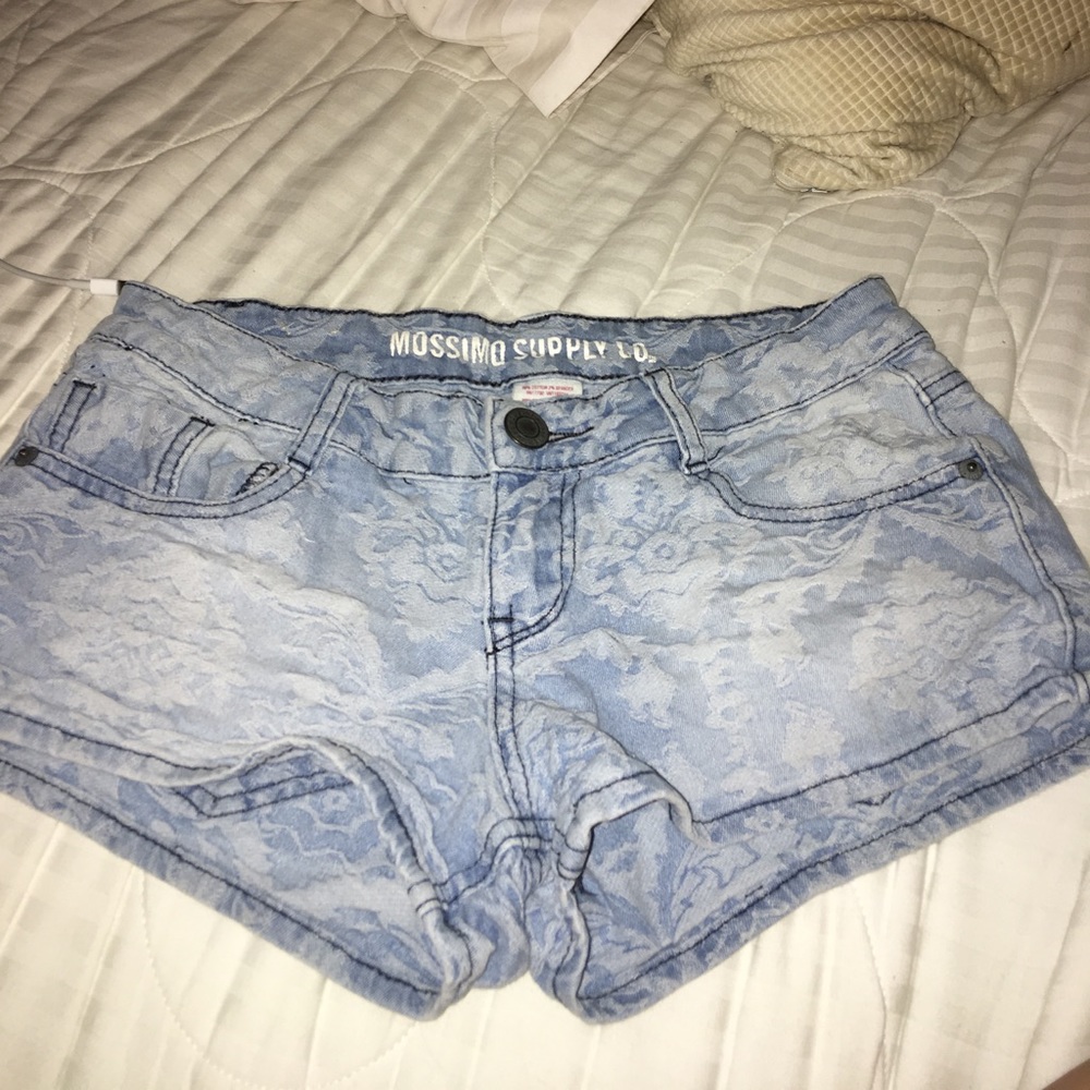 Floral jean shorts