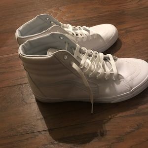 Men's high top white vans