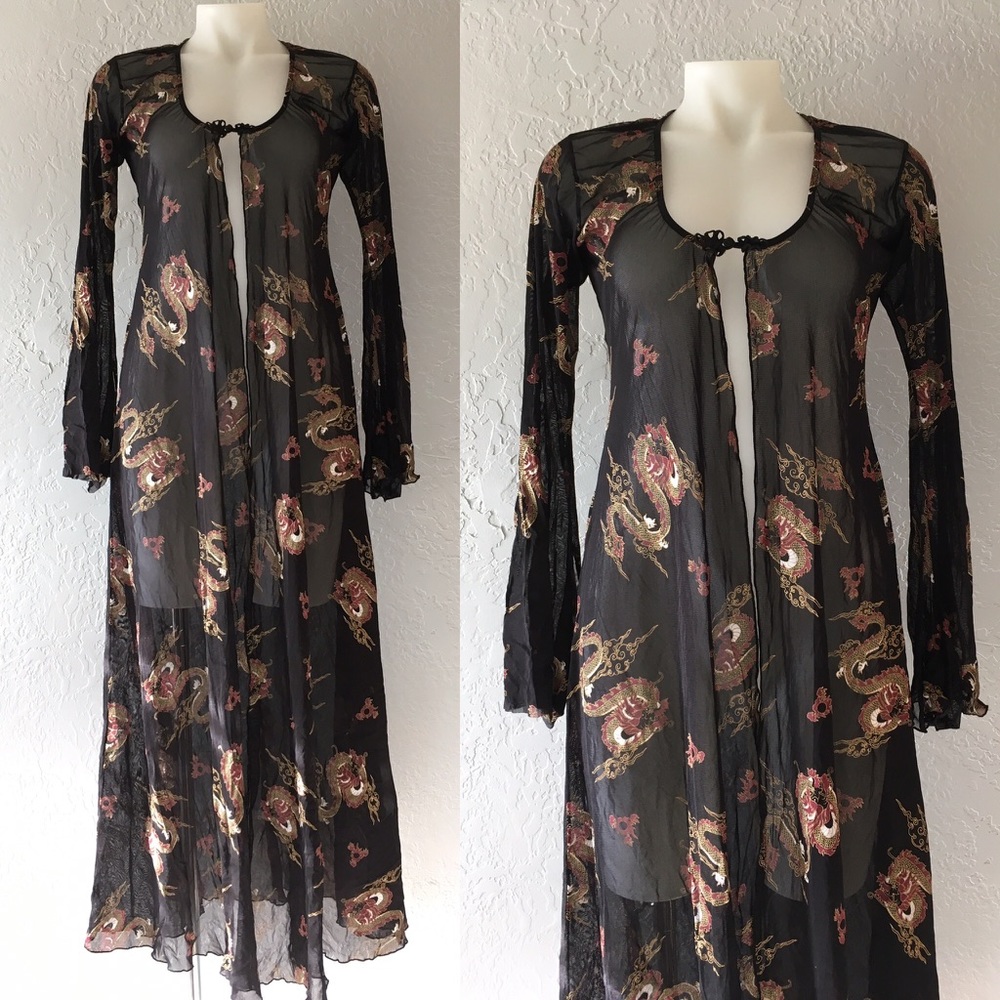 Vintage Asian print robe/ kimono
