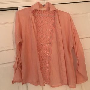 Blush colored cardigan