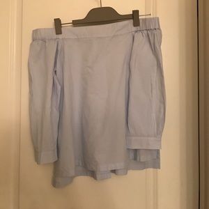 Light Blue Off-the-Shoulder Top