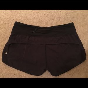 Lululemon black speed short size 4