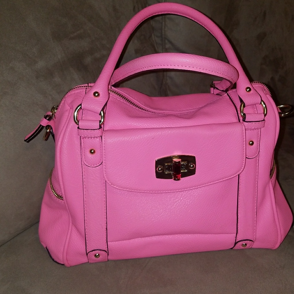 Neon pink purse