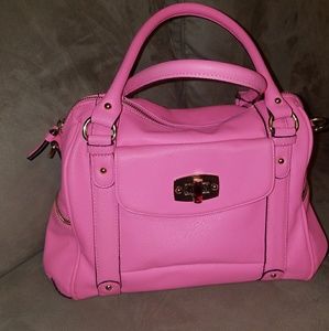 Neon pink purse