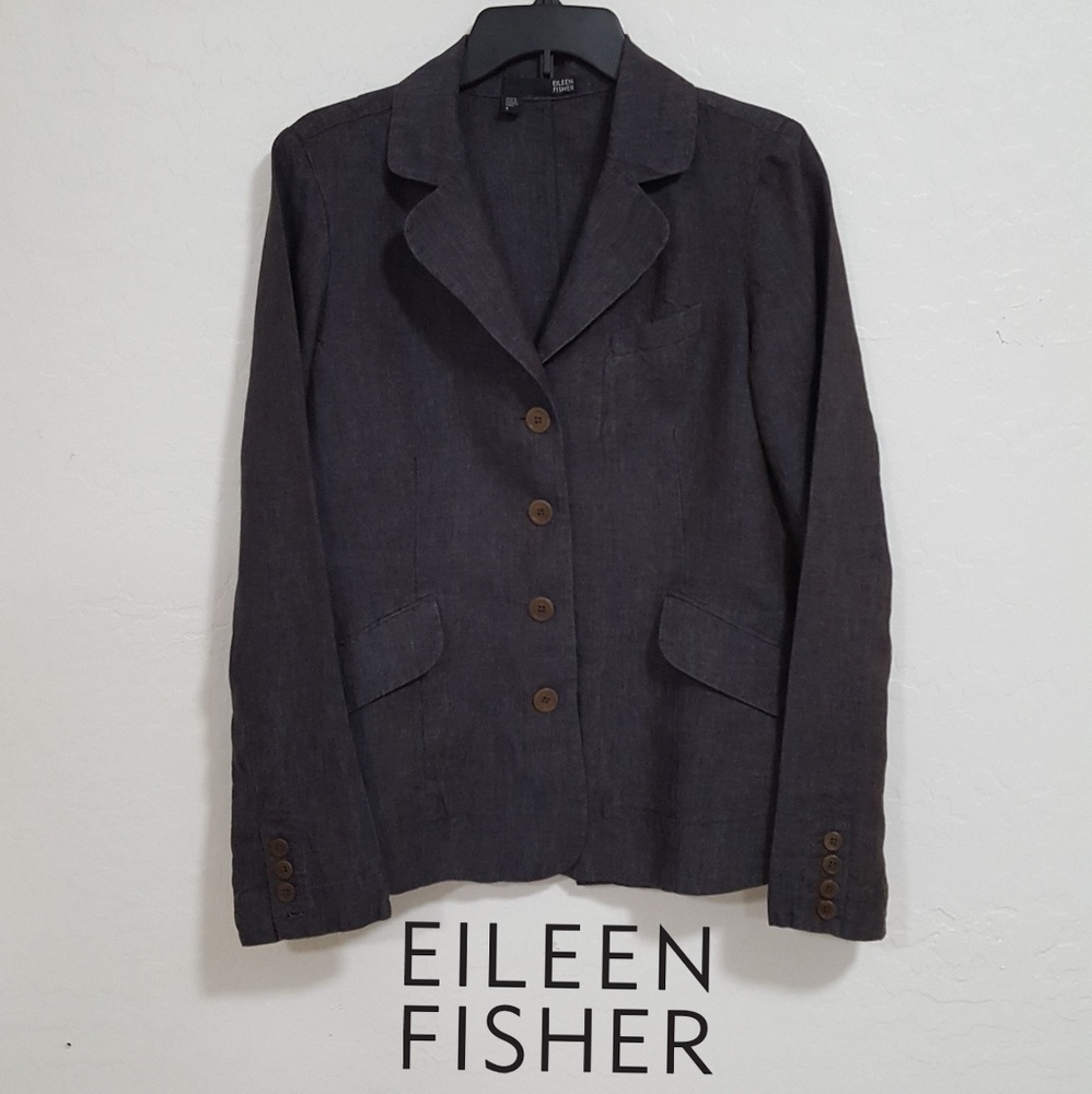 Eileen Fisher Sz 8 Casual Longsleeve Blazer