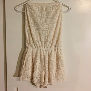 Cream Floral Romper