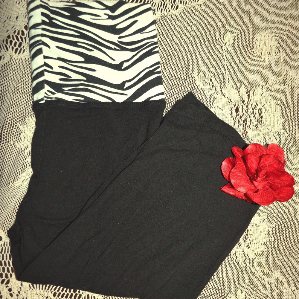 Zebra Print Yoga Capris