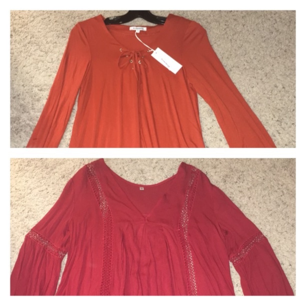 💚 BUNDLE 2 pieces!! 2 New Dresses!!! Orange/Red