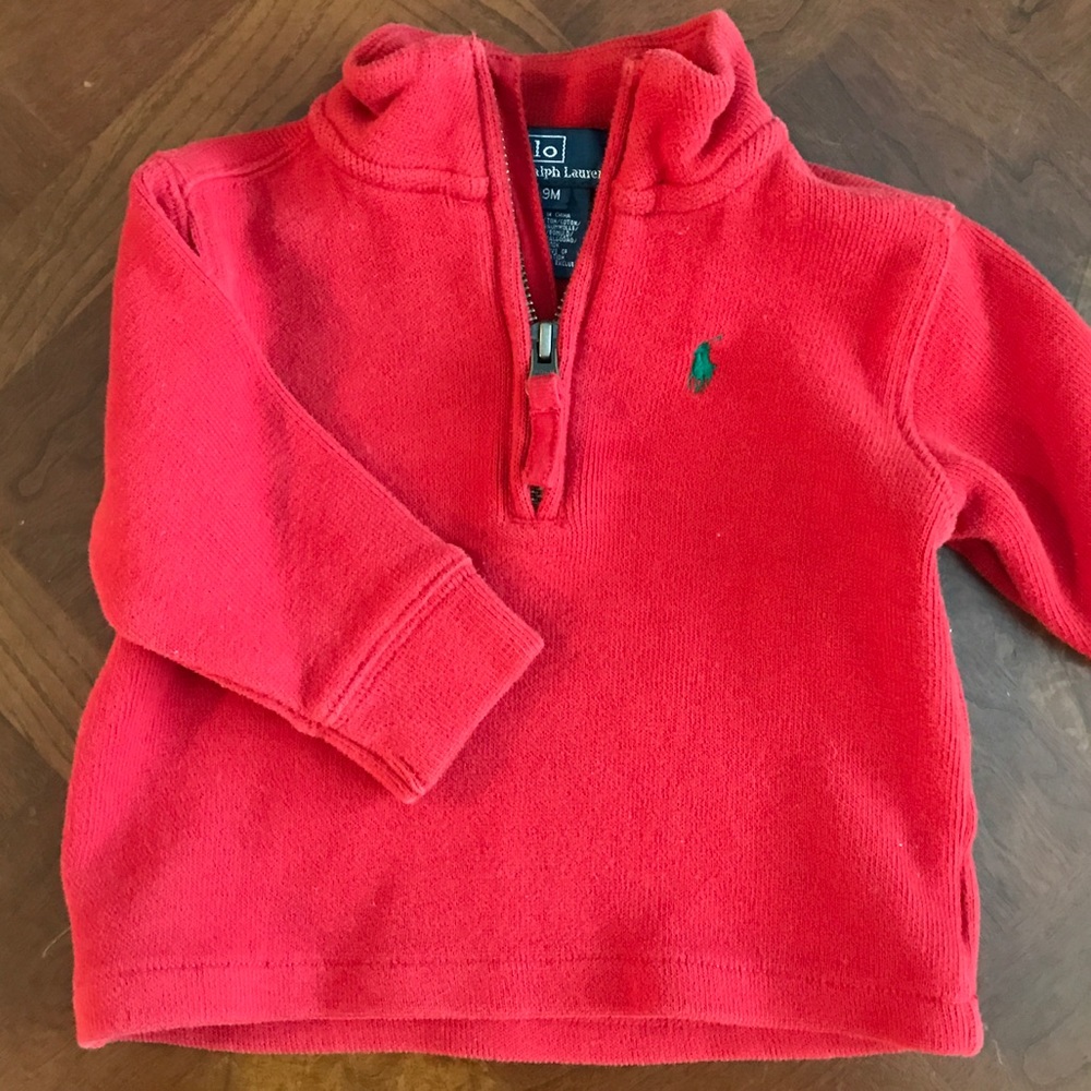 Polo by Ralph Lauren boy's half zip sweater 9 mos