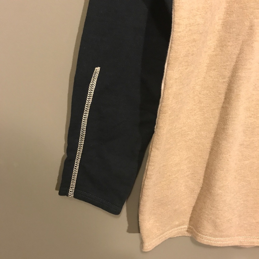J. Crew | Color Block Top XXS Black Tan White - Picture 6 of 8