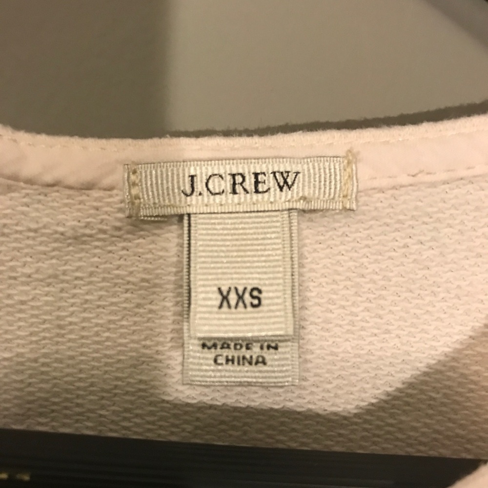 J. Crew | Color Block Top XXS Black Tan White - Picture 7 of 8