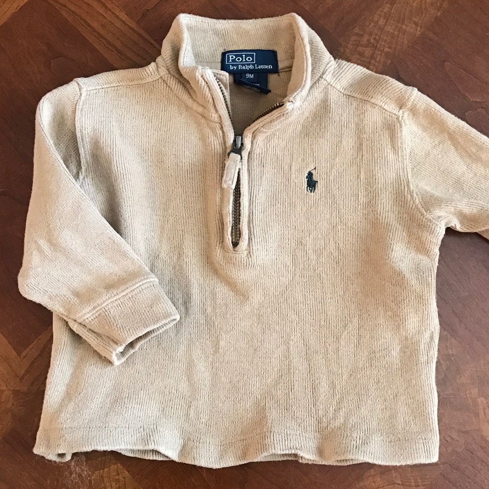 Polo by Ralph Lauren boy's half zip sweater 9 mos