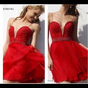 Sherri Hill Red cocktail dress size 6