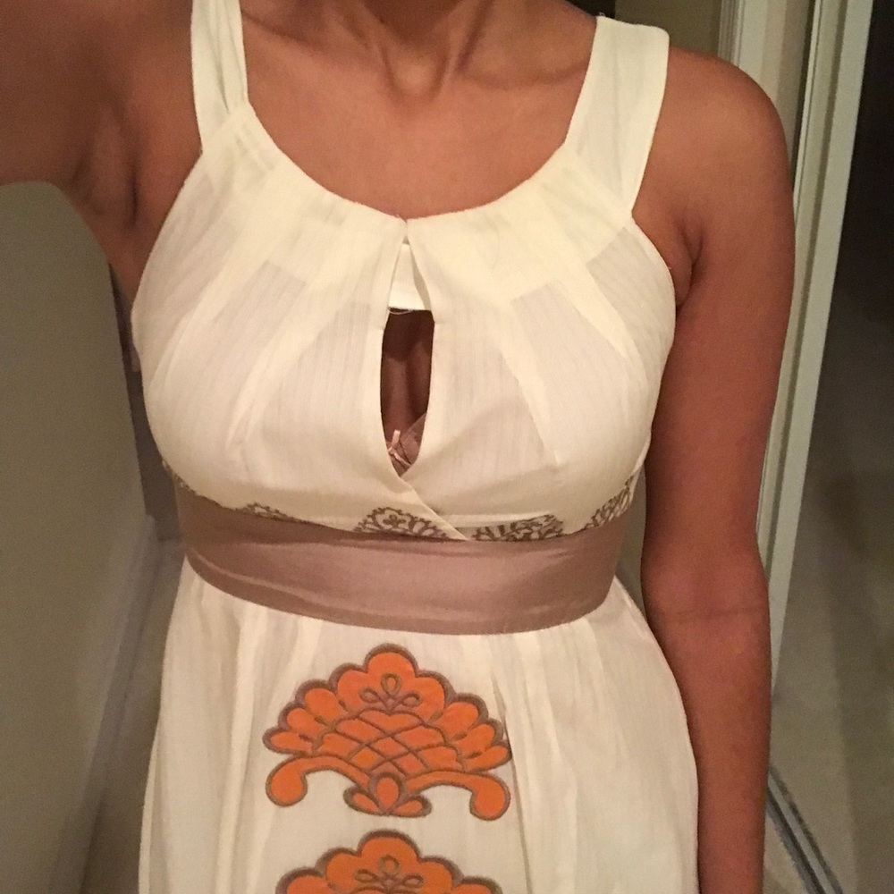 Gorgeous embroidered Anthro dress size 0 - Picture 3 of 6