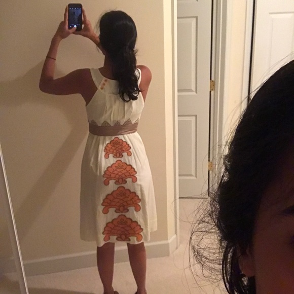 Gorgeous embroidered Anthro dress size 0 - Picture 2 of 6