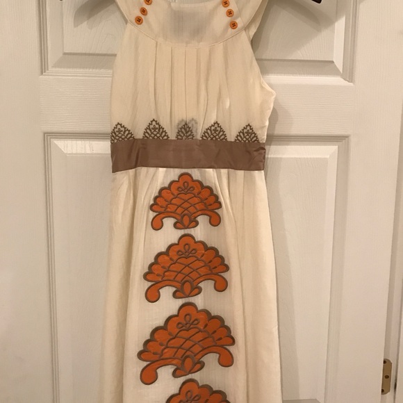 Gorgeous embroidered Anthro dress size 0 - Picture 6 of 6