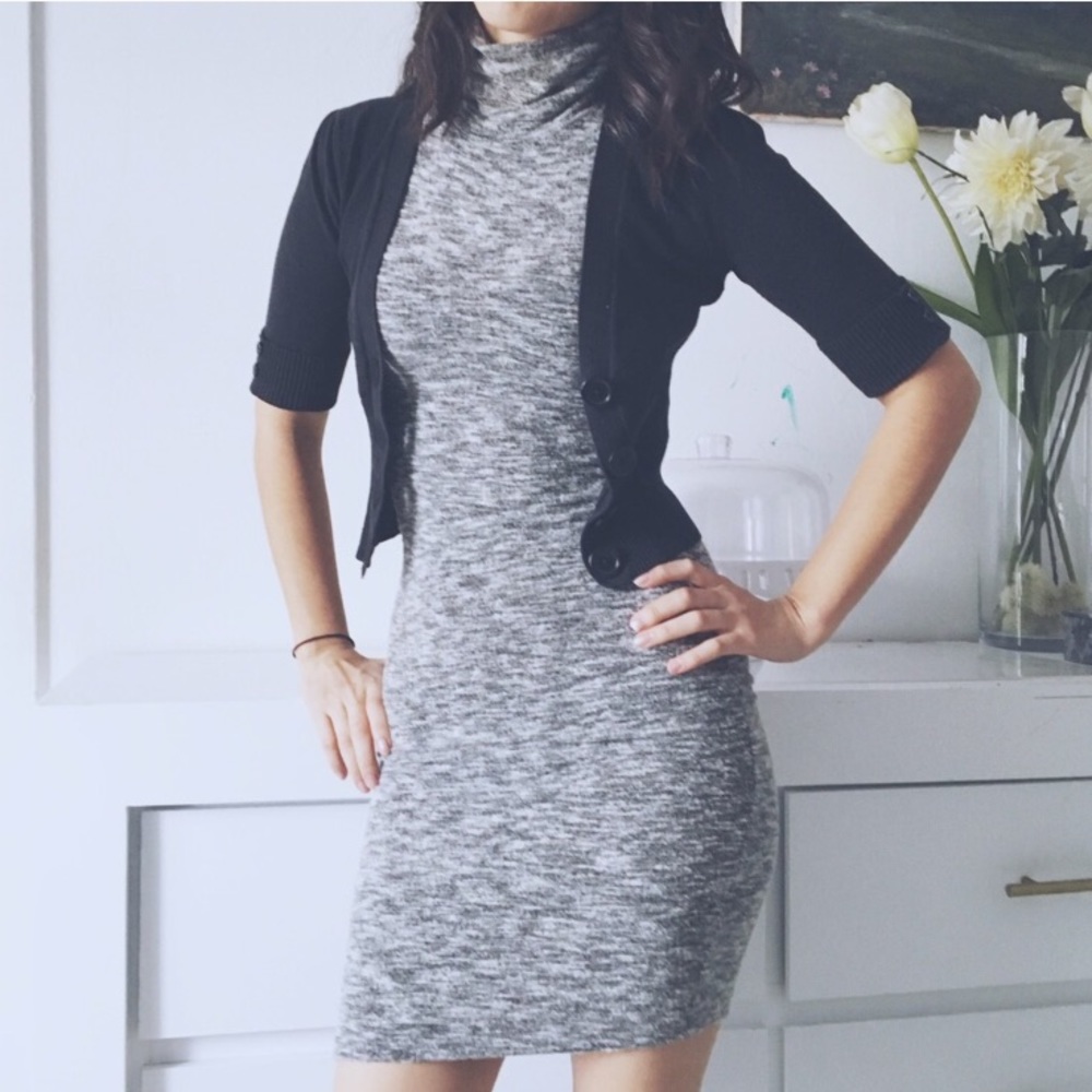 Heather Gray turtleneck dress
