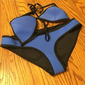 Authentic blue triangl bikini