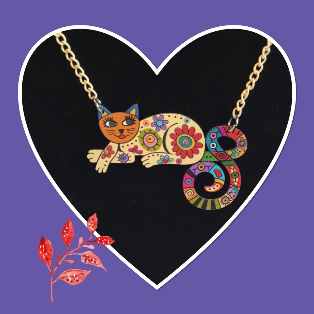 Multi-colored Cat Necklace