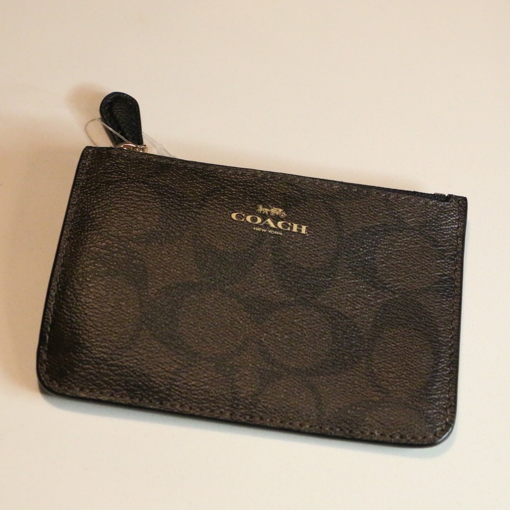 Coach Signature Key Ring Coin Purse