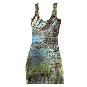 Guess Marciano Palm Print Cocktail Dress size XS