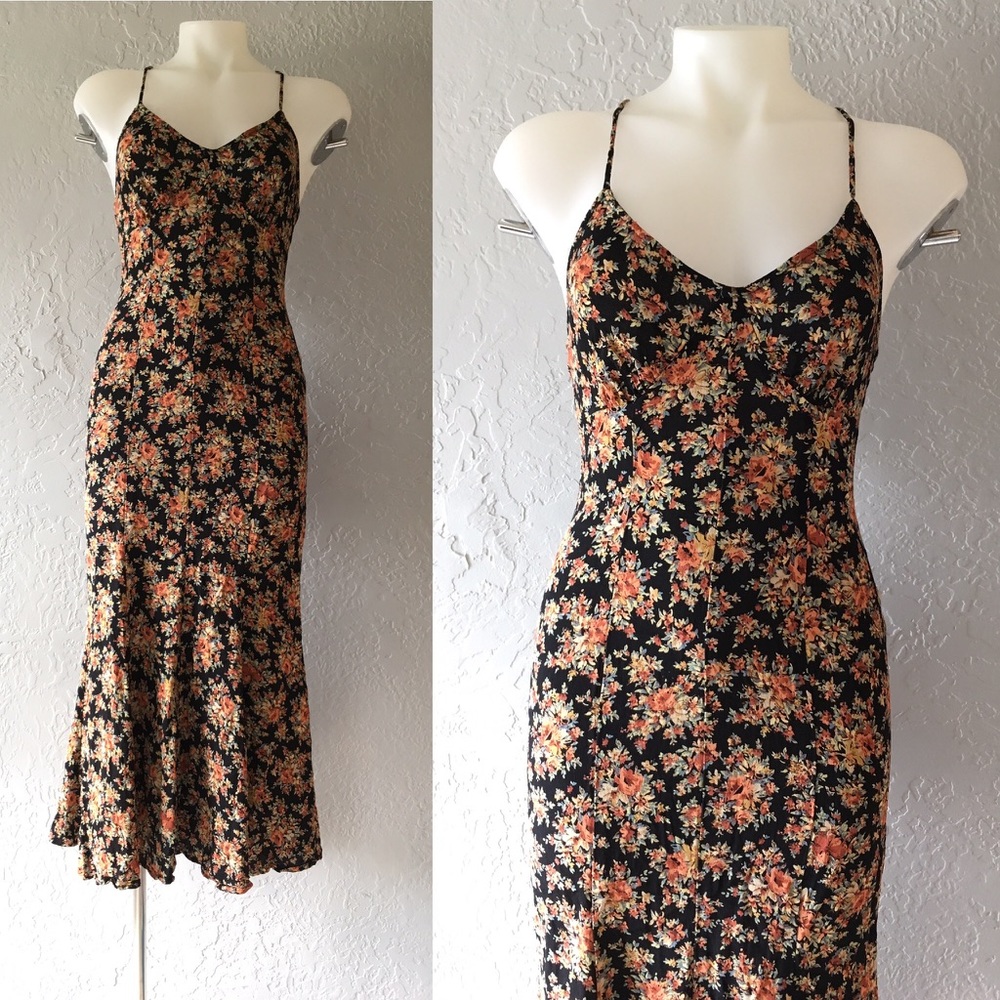 Vintage mermaid style maxi dress