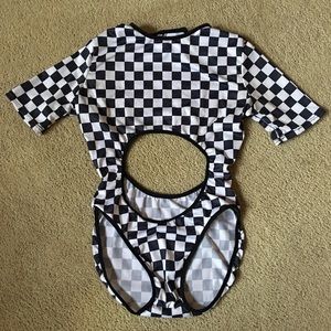 oceanmoon checkered atomic bodysuit