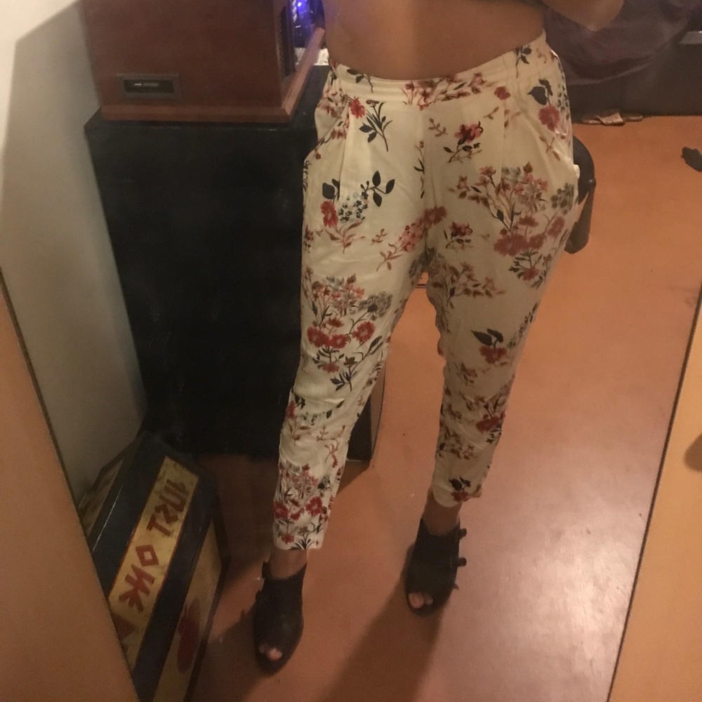 Flower and Cream Trousers