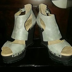 Grey "Jessica Simpson" wedges size 9.5