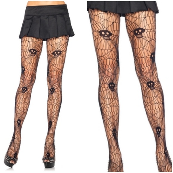 spider web fishnet tights