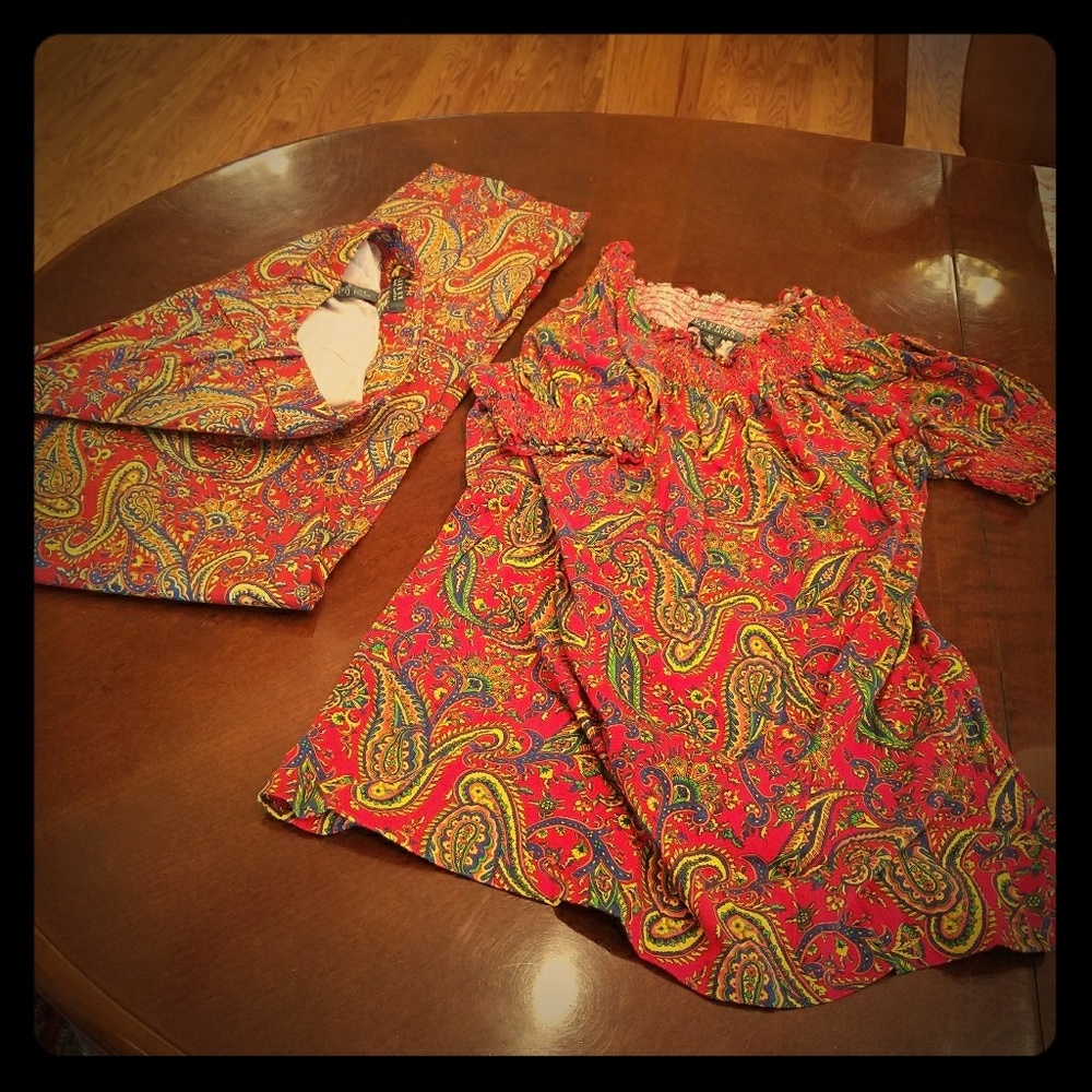 Ralph Lauren Short Sleeve Top and Pants Set