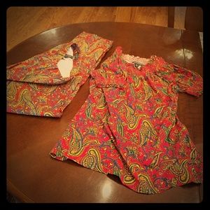 Ralph Lauren Short Sleeve Top and Pants Set