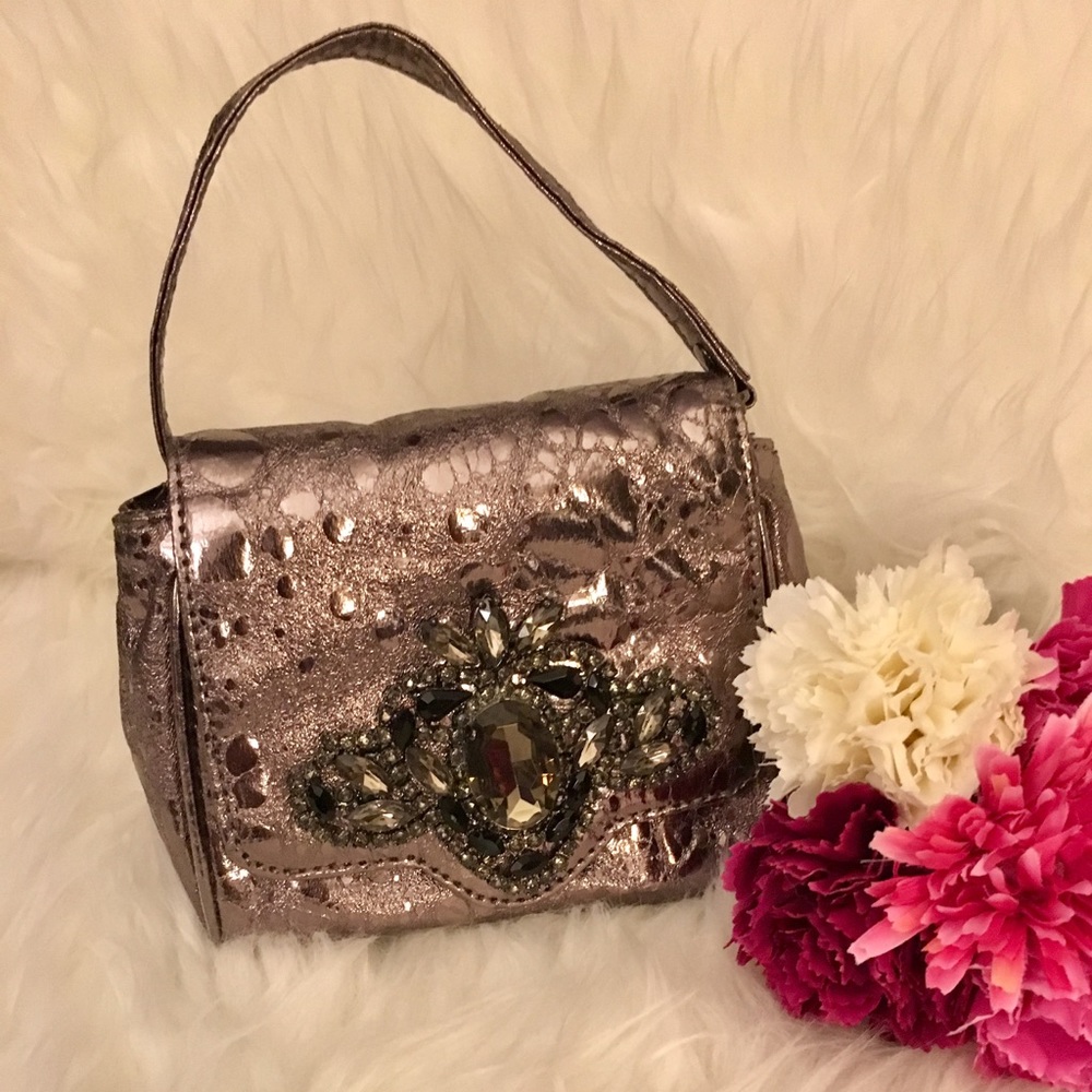 GUESS Jeweled Chained Evening Bag.