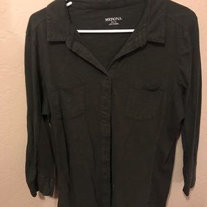 Army Green Button Up
