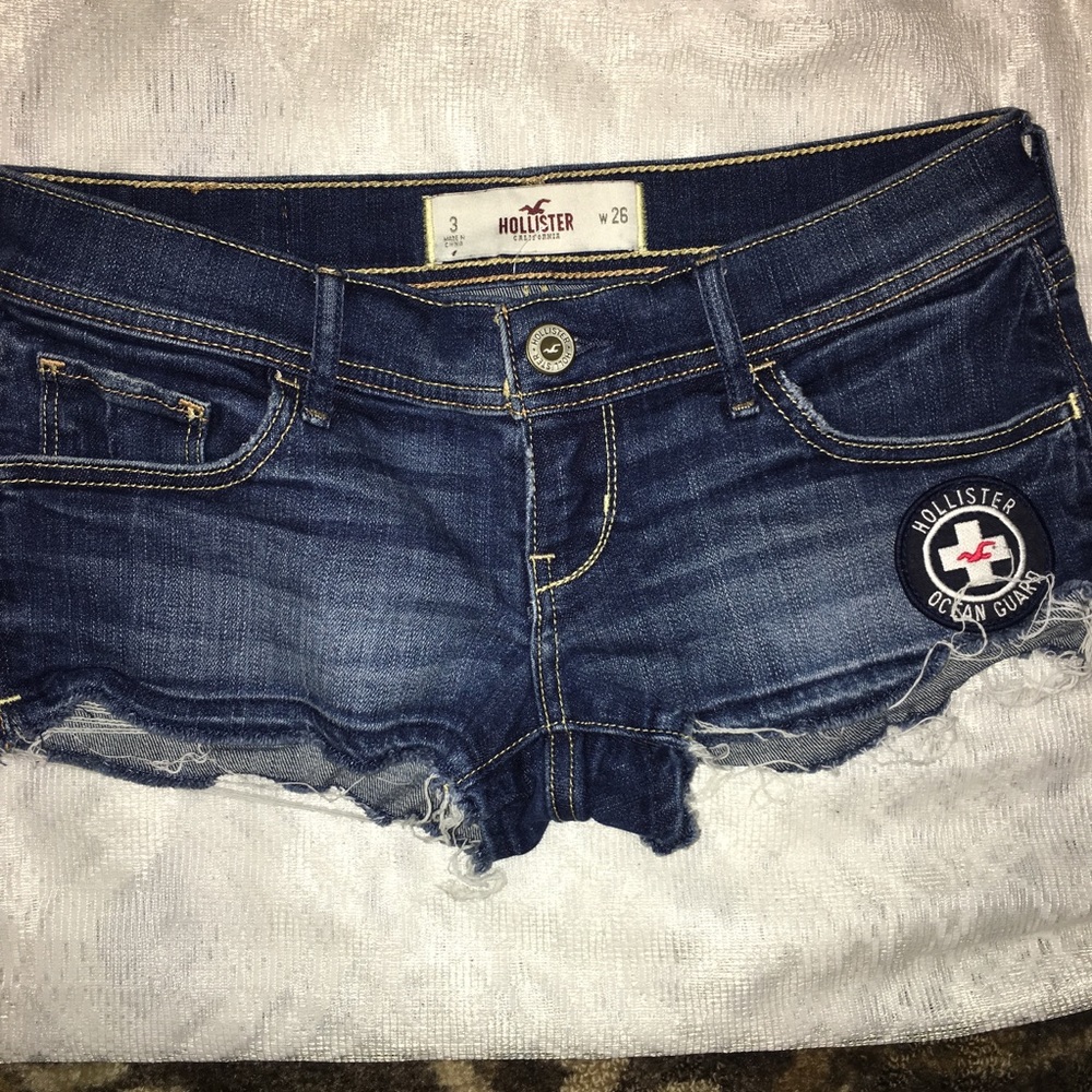 Hollister ocean guard patch hot mini denim short