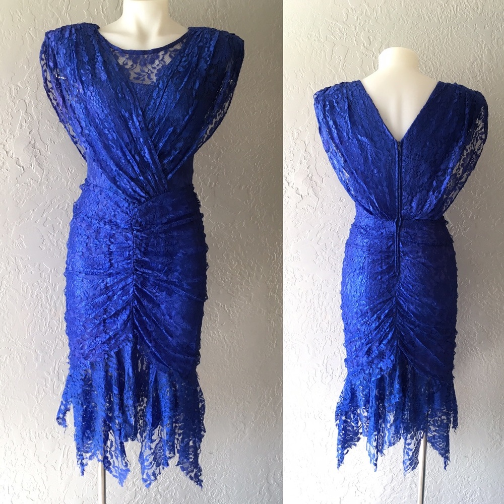 Vintage gatsby style lace dress gown