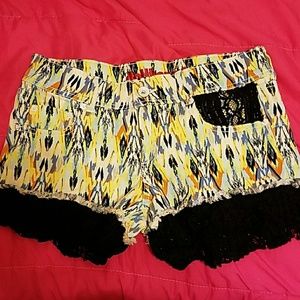 Original splash tie die paint splatter shorts