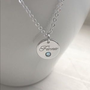 Bridesmaid necklaces with Swarovski birthstone.