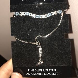 Bracelet silver and blue