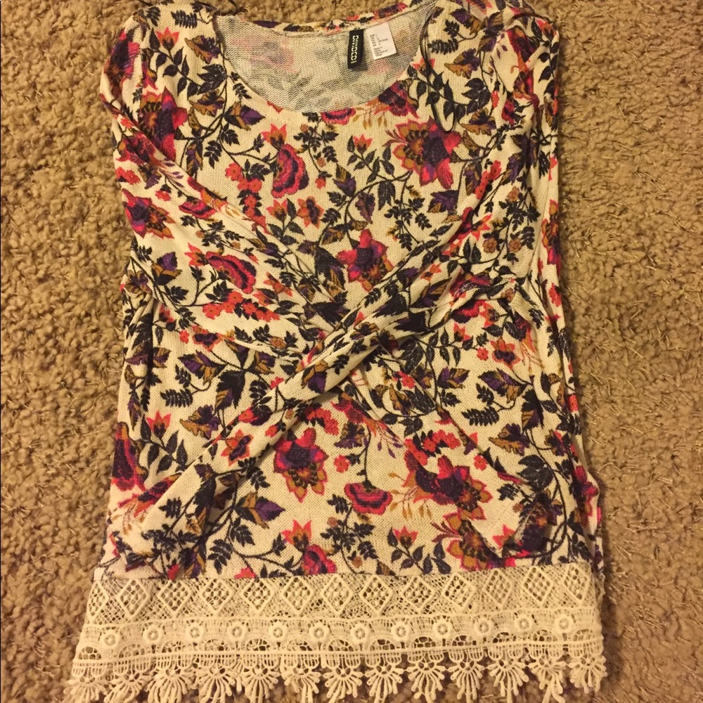Long sleeve floral shirt