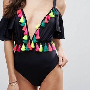 ASOS Swim with Colorful Tassels