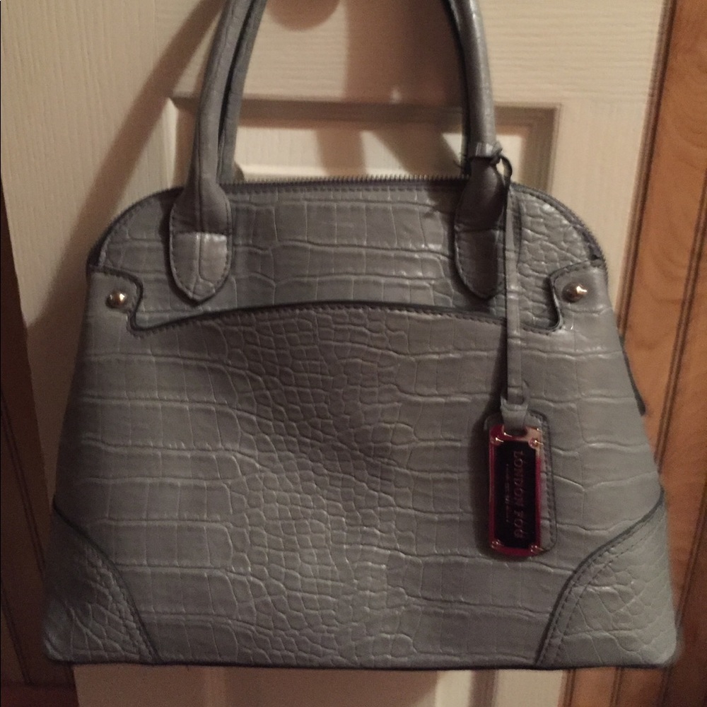 London Fog gray medium satchel
