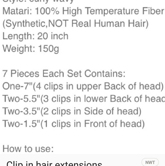 Black Full Head Clip in Extension
