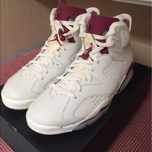 Jordan 6 VI Maroon brand new size 12