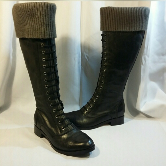 Cole Haan with Nike Air Shoes - Cole Haan w/ Nike Air Blk Leather Riding Boots