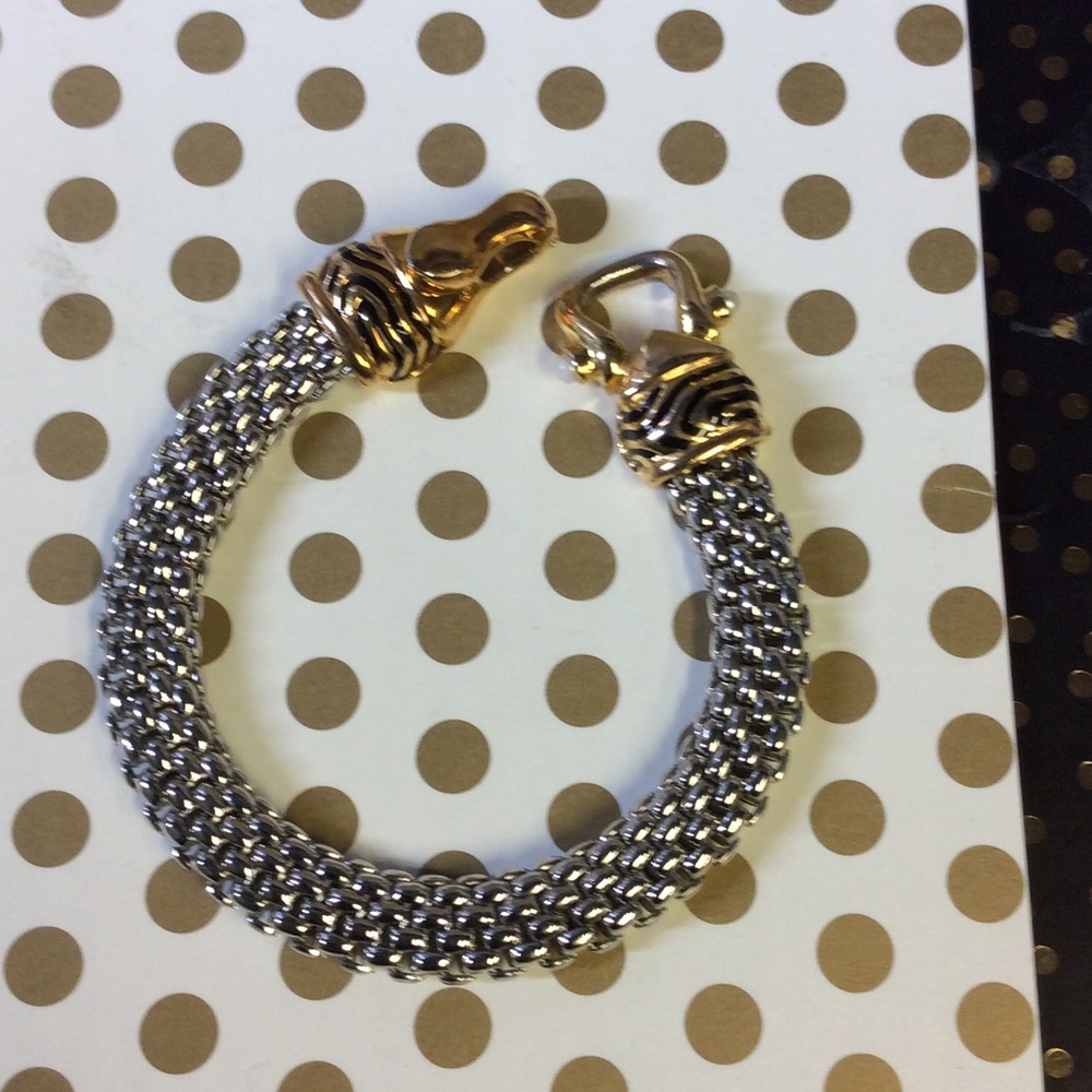 Gorgeous silver and gold accents on magnetic clasp