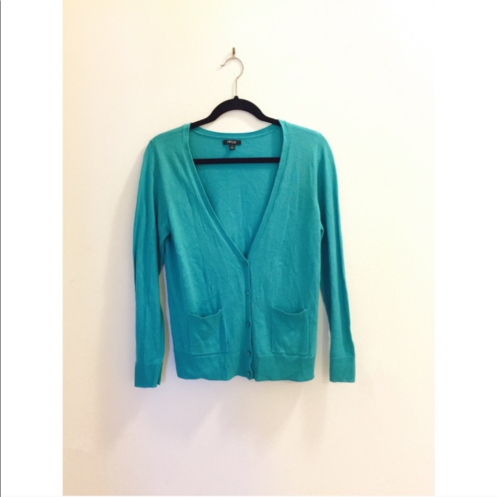 Cardigan (blue green color)