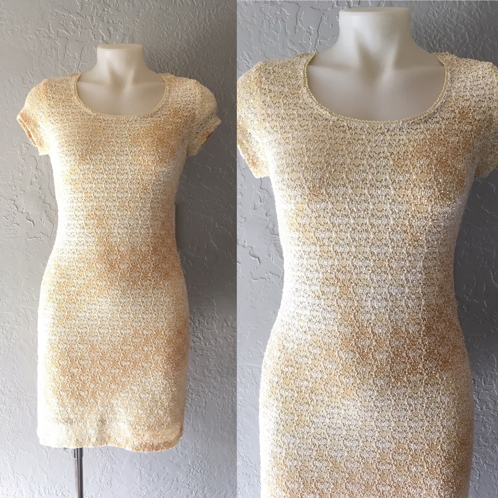 Vintage bodycon dress off white