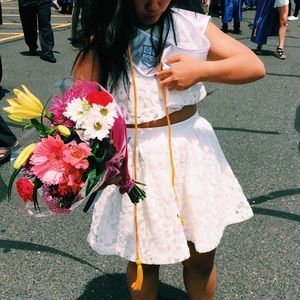 Two Piece White Lace Dress