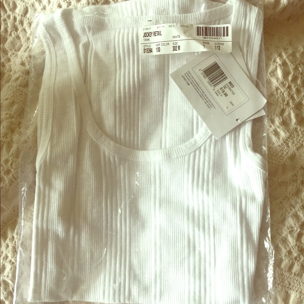 Basic white thick strap tank top